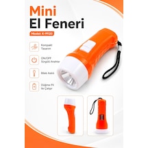 Pilli Mini El Feneri Anahtarlık Lambası Aydınlatma Işığı Deprem Çantası Feneri Kulplu 9920