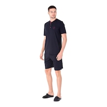 D's Damat Şort Tişört Pijama Takımı Lacivert Lacivert D's Damat Şort Tişört Pijama Takımı Lacivert Lacivert