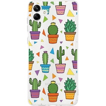 Samsung Galaxy A04 İle Uyumlu 1mm Slim Fit Water Color 4 Baskılı Şeffaf Kılıf Şeffaf