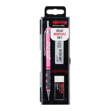 Rotring Tikky Okul Seti 0.5 Mm Neon Pembe Versatil Kalem + Silgi