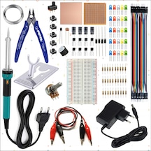 Breadboard Temel Elektrik - Elektronik Seti + Lehimleme Seti