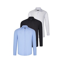 Üçlü Set G726 Dewberry Gömlek-siyah-beyaz-mavi Siyah-beyaz-mavi Üçlü Set G726 Dewberry Gömlek-siyah-beyaz-mavi Siyah-beyaz-mavi