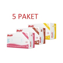 Beybi Pudrasız Latex Muayene Eldiveni 100'lü x 5 Kutu