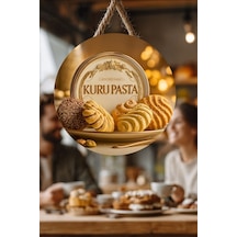 Kuru Pasta Temalı İpli Ahşap Kapı Duvar Süsü, Pastane, Tatlı Dükkanı, Cafe Tablo Dekoru