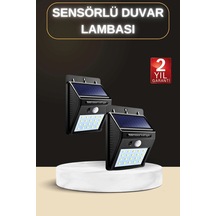 Bahçe Aydınlatma Sensörlü Güneş Enerjili Duvar Lambası 40 Led Işık Krgltgs158h21zse8tk