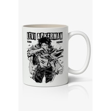 Levi Ackerman Anime Temalı Beyaz Kupa Bardak Sevgiliye Arkadaşa Hediye Beyaz