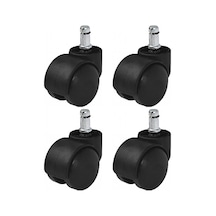 Bürosit Plastik Geçmeli Pimli - 50mm - 11mm Hks154 - 4 Adet Abanoz