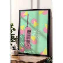 Brick Phone Çerçeveli Tablo - Pop Art Poster Tablo