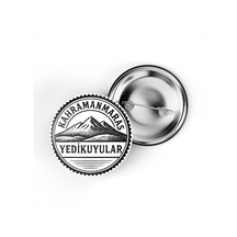 5 Adet İğneli Çanta Rozeti - Yedikuyular Kayak Merkezi - Kahramanmaraş - 44 MM Çok Renkli