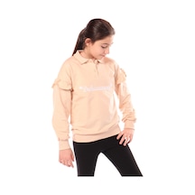 Toontoy Kız Çocuk Nakışlı Sweatshirt Bej