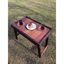 Birayse Ahşap Kamp Sehpası Paralel Kahverengi