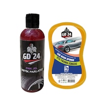 GD24 Lastik Parlatıcı Jel 200 ML + Yıkama Süngeri