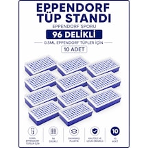 Ependorf Tüp Standı 0.5ml İçin 96 Delikli - Eppendorf Sporu 10 Adet