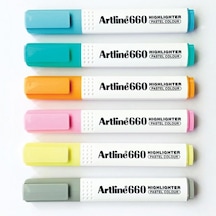 Artline 660 Pastel Seri Fosforlu Kalem Seti 6'lı Çok Renkli