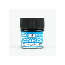 Mr.hobby N-002, 10 Ml. Black Acrysion Maket Boyası Standart