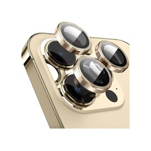 Nettech Apple Uyumlu iPhone 13 Pro Alüminyum Seri Kamera Cam Koruyucu - Gold
