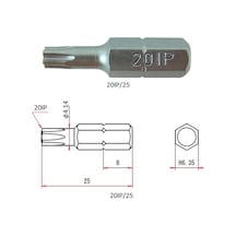 vessel 447205 T20Ipx25 MM Torx Bits Uç
