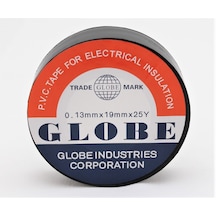 Globe Pvc Elektrik İzolasyon Bant "0.13x19x10yrds" Siyah 500'lü 1 Koli