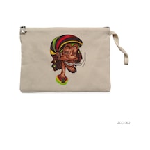 Zepplin Giyim Bob Marley Smoke Cartoon Clutch Astarlı Cüzdan / El Çantası