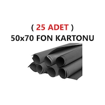 25 Adet 50x70 Cm Siyah Renkli Fon Kartonu Rulo Canlı Renk Büyük Boy Anaokulu Kreş Okul