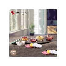 Pudding Silikon Kapaklı Cam Saklama Kabı 4'lü Kahvaltılık