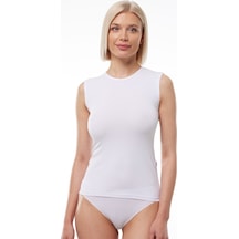 Malabadi Kadın Beyaz Yuvarlak Yaka Kolsuz Modal Body 1048 Malabadi Kadın Beyaz Yuvarlak Yaka Kolsuz Modal Body 1048