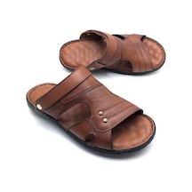 Umut Deri Büyük Numara Ortopedik Masajlı Terlik (485690415)