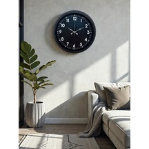 Pure Dark Black 40 Cm Metal Duvar Saati Çok Renkli