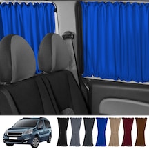 Pandami Peugeot Partner Tepee 2008-2018 Uyumlu Mavi Raylı Oto Perde Takımı