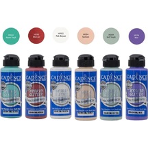 Cadence Simli Akrilik Boya Seti 120 Ml 6 Lı Bebek Odası Özel Renk