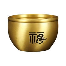 Trendooze Pirinç Fengshui Kase Baifu Vat Bakır, 5cmx3.3cm, Unik Dekor Hediye 5cmx3.3cm