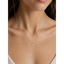 Oya Silver Minimal Tasarım Gümüş Çilek Kolye Oyot366