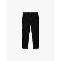 Koton Beli Ayarlanabilir Lastikli Cepli Denim Pantolon Siyah 6skb40006td Siyah