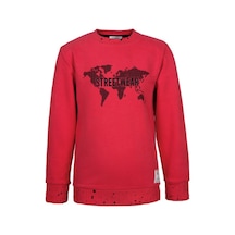 Brz Kids Baskılı Erkek Çocuk Sweatshirt (515349708) Kırmızı