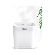 Akıllı Kedi Köpek Su Şelalesi Su Pınarı Su Sebili - Wifi Destekli - Uv - 2.2 Lt Otomatik Su Kabı Beyaz