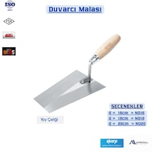 Skarp Duvarcı Malası 16 Cm Yay Çeliği Ahşap Saplı Duvar Sıva Mala