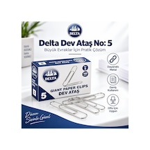 Dev Ataş No:5 Metal Büyük Boy Evrak Ataşı