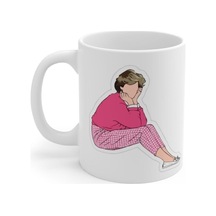 Prenses Diana Baskılı Kupa Bardak Beyaz