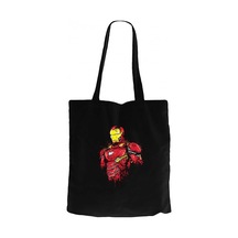 Iron Man Armor Siyah Kanvas Bez Çanta Siyah