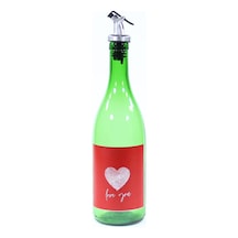 Sevgililer Günü Konseptli Sosluk Yeşil 750 Ml Akıtıcılı Love You Yeşil