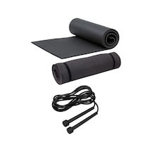 Buffer Pilates Yoga Matı 7 Mm Ve Atlama İpi Pilates Egzersiz Seti Evde Spor Seti, Tek Ebat, Dop9713860ffer, Siyah Genel