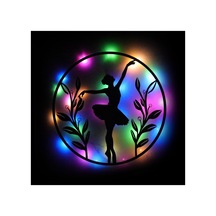 Led Işıklı Kadın Temalı Tablo Balerin Dekoratif Gece Lambası Çok Renkli - 737237709 Çok Renkli