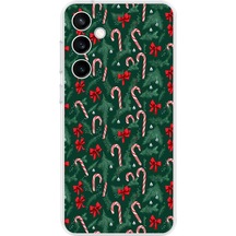 Samsung Galaxy S23 Fe Uyumlu Yılbaşı Çam Ağacı Ve Baston Şeker Baskılı Silikon Kılıf Renkli