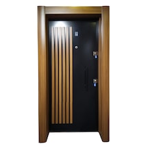 Çelik Kapı Modelleri Ahşap Kaplama Kabartmalı Daire Kapısı Sol 3
