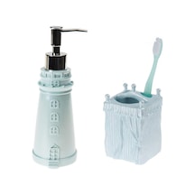 Lexroo Bosphorus 2 Li Banyo Seti, Deniz Feneri Mavi Model