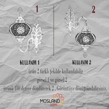 Mozaik Duvar Lambası Gece Lambası Bohem Aplik Aydınlatma Metal