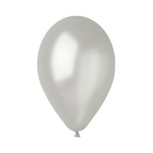 Gemar Metalik Balon Rengi 100'Lü Paket Gümüş