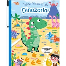Yaz-sil Etkinlik Kitabı - Dinozorlar Kalemli - Aıaı-878177