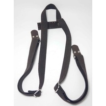 Çanta Aksesuar Pamuklu Kolon Koyu Kahve Sırt Çantası Sapı.