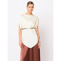 Vittoria Vicci Kemerli Uzun Şık Bluz 467213313 Açık Pembe